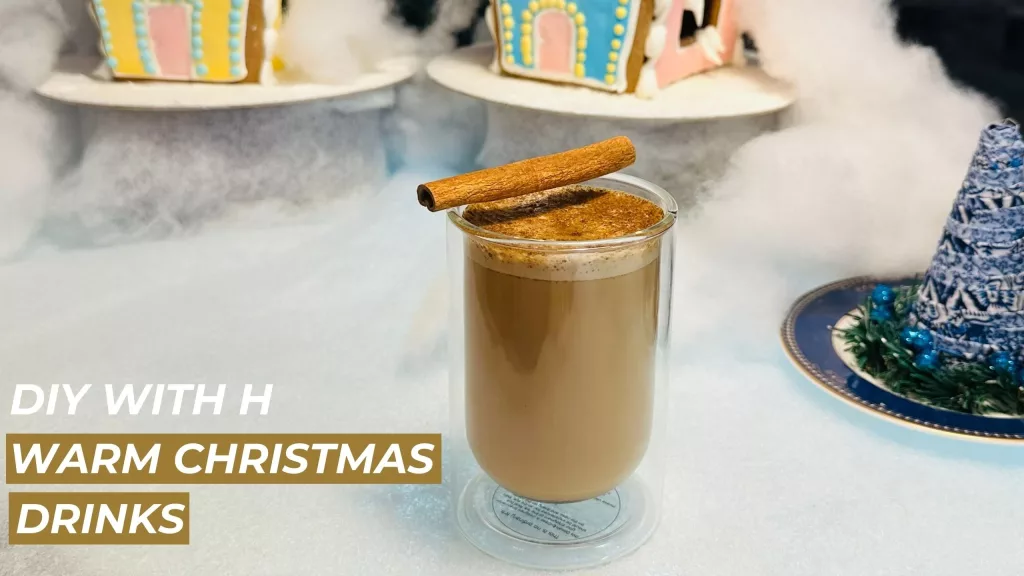 A warm Christmas drink with cinnamon