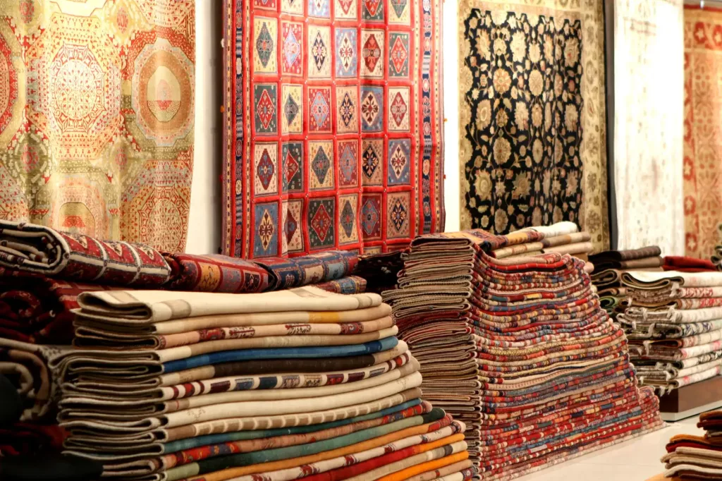 Persian rugs at a store in Dubai